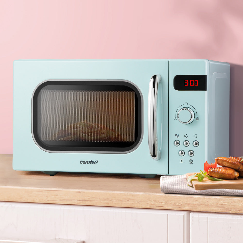 Comfee 20L Microwave Oven 800W Countertop Kitchen 8 Cooking Settings Green