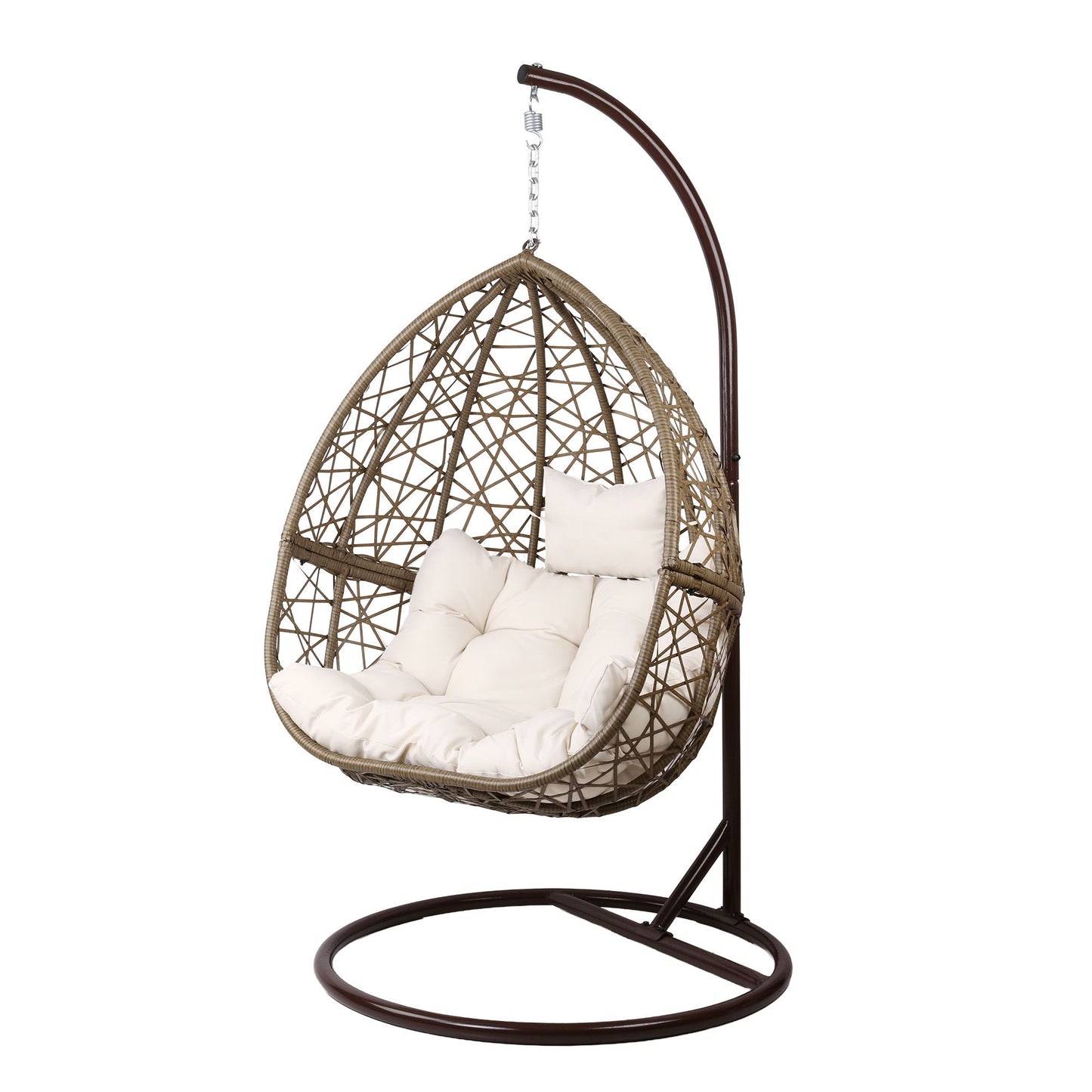 Gardeon Outdoor Hanging Swing Chair - Brown