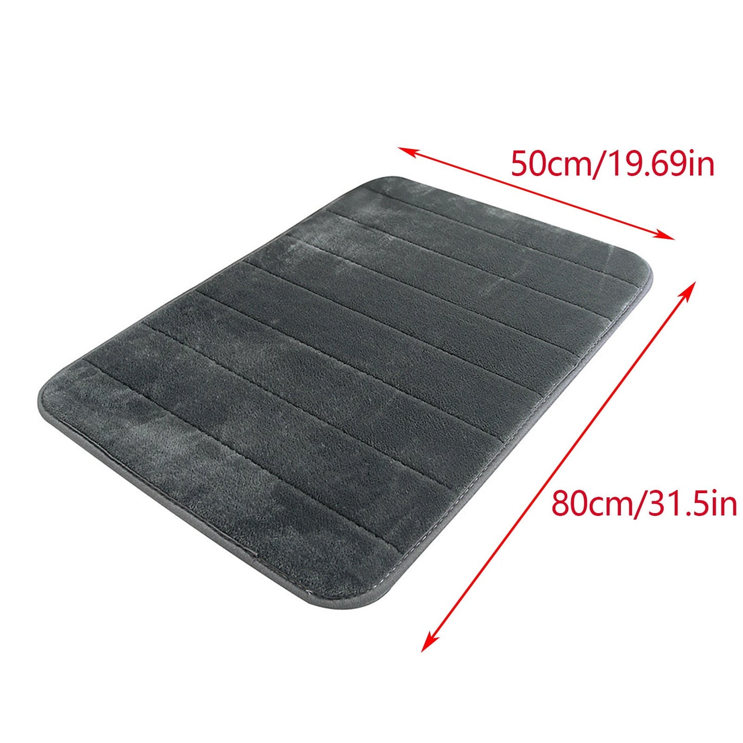 Tyidzon Soft Absorbent Bath Mat Non Slip Bathroom Rugs Quick Dry Washable Bathroom Rug for Home Bathroom Entrance Shower Floor 20 x 32 Inch Gray