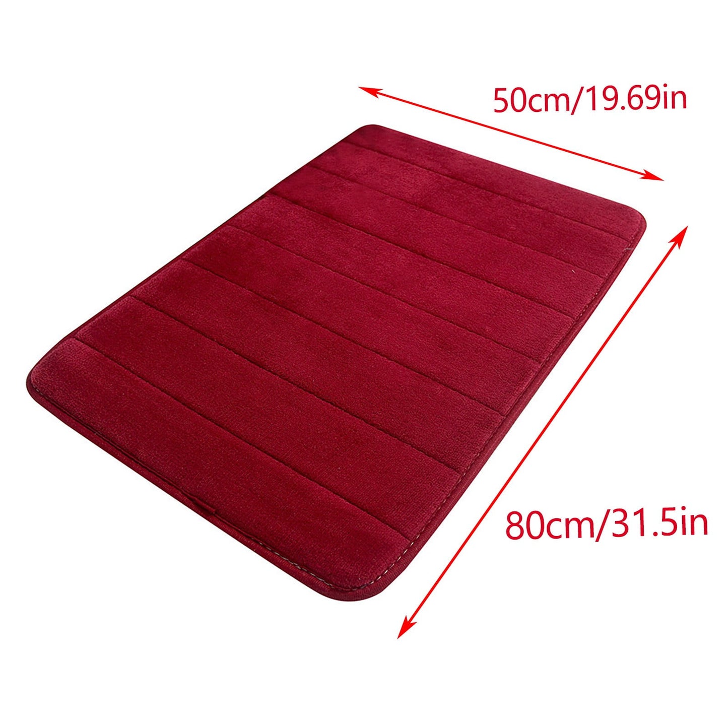 Tyidzon Soft Absorbent Bath Mat Non Slip Bathroom Rugs Quick Dry Washable Bathroom Rug for Home Bathroom Entrance Shower Floor 20 x 32 Inch Red