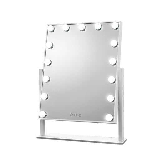 Embellir Makeup Mirror 40X50cm Hollywood with Light Round 360� Rotation 15 LED