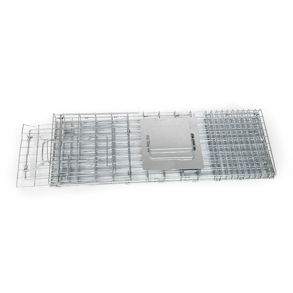 Humane Animal Trap Cage 66 x 23 x 25cm - Silver