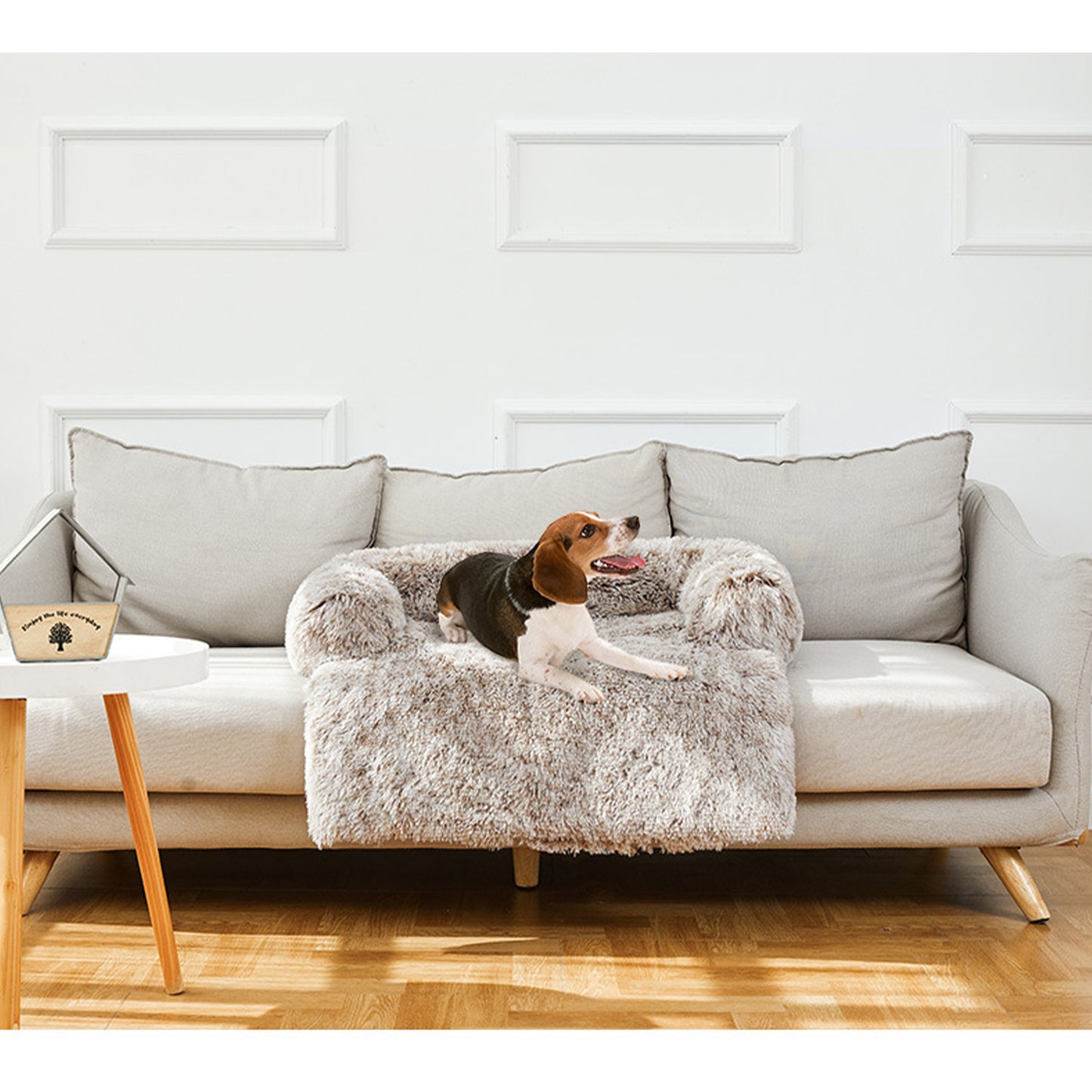 PawFriends Pet Sofa Bed Dog Calming Sofa Cover Protector Cushion Plush Mat L