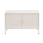 ArtissIn Sweetheart Metal Locker Storage Shelf Shoe Cabinet Buffet Sideboard White