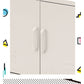 ArtissIn Sweetheart Metal Locker Storage Shelf Shoe Cabinet Buffet Sideboard White