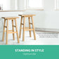 Artiss Set of 2 Beech Wood Bar Stools - Natural