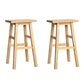Artiss Set of 2 Beech Wood Bar Stools - Natural