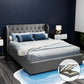 Artiss Bed Frame Queen Size Gas Lift Grey ISSA