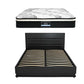 Artiss RGB LED Queen Bed Frame with 32cm Giselle Mattress Set