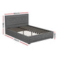 Artiss Bed Frame Queen Size Gas Lift Grey TIYO