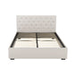 Artiss Bed Frame Queen Size Gas Lift Beige VILA