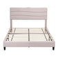 Artiss Queen Bed Frame with Storage Adjustable Headboard Platform Base Linen Fabric Charging Ports
