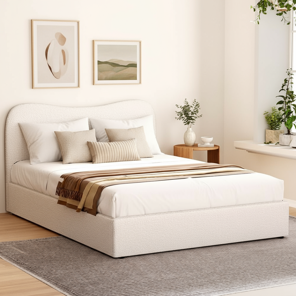 Artiss Bed Frame Queen Size Boucle DARA