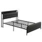 Artiss Queen Bed Frame with Storage Headboard SAA Certified Charging Station