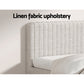 Artiss BedStory Queen Bed Frame with Mattress Set Platform Base Pocket Coil Linen Upholstered