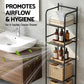 Artiss 5 Tier Floor Standing Corner Shower Caddy Bathroom Organizer Black