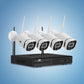 UL-tech Wireless CCTV Security System 8CH NVR 3MP 4 Square Cameras