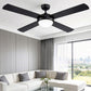 Devanti 52'' Ceiling Fan w/Light w/Remote Timer - Black