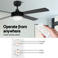 Devanti 52'' Ceiling Fan w/Light w/Remote Timer - Black