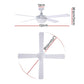 Devanti 52'' Ceiling Fan w/Light w/Remote Timer - White