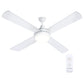 Devanti 52'' Ceiling Fan w/Light w/Remote Timer - White
