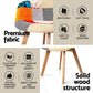 1 Artiss Dining Table and 4 Chairs Set DSW White