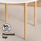 1 Artiss Dining Table and 4 Chairs Set Wishbone Wood