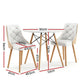 Artiss Dining Table and Chairs Set 3PCS 90cm 2 Seater Round Dining Set for Kitchen, Apartment, Dining Room White