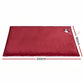 Giselle Electric Throw Rug Double Size 200x180cm Fleece Flannel Heated Blanket Burgundy