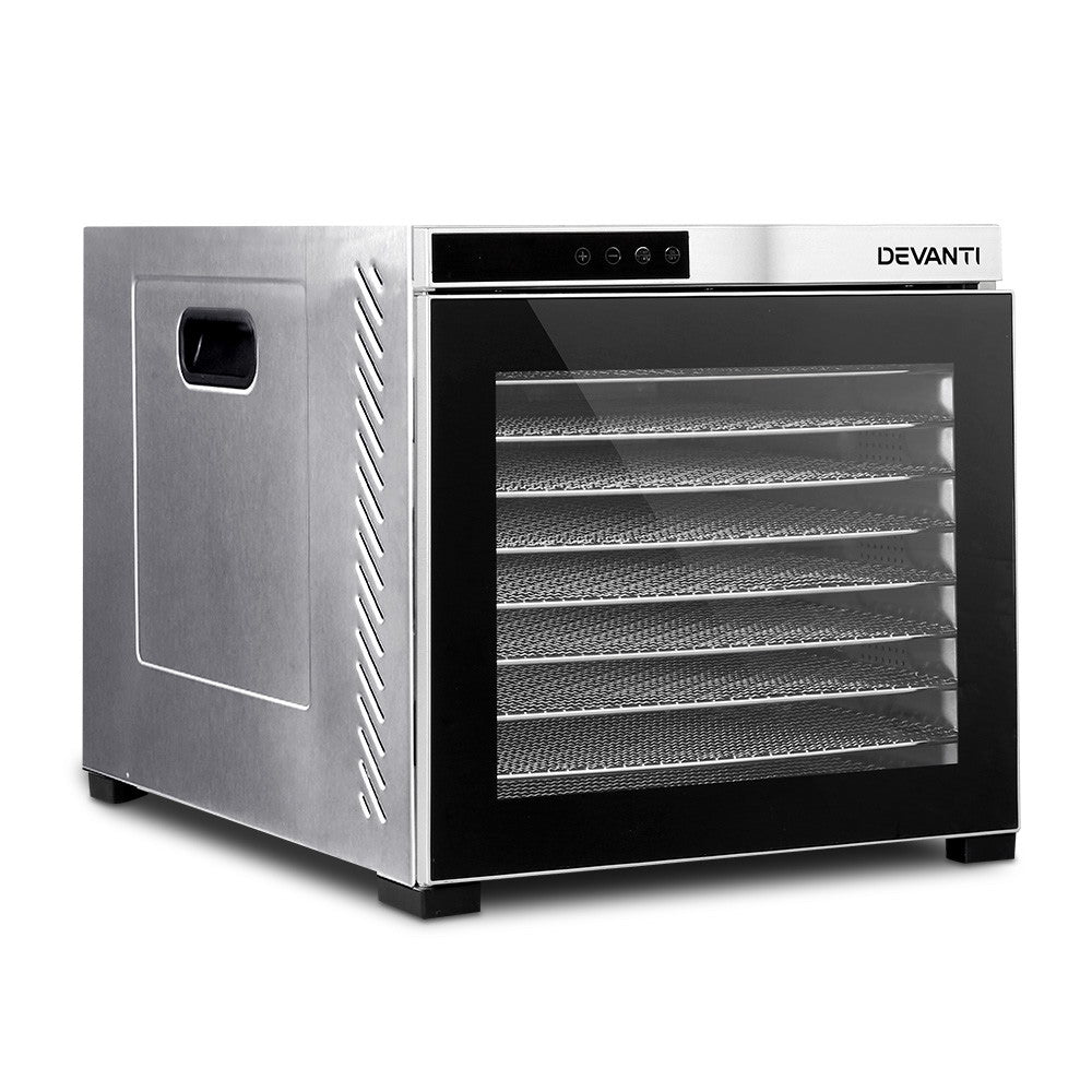 Devanti Food Dehydrators Beef Jerky Dehydrator Fruit Dryer Stainless Steel