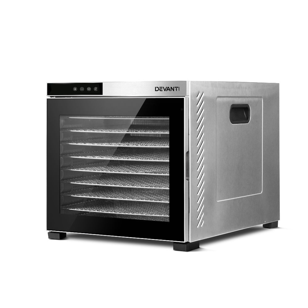 Devanti Food Dehydrators Beef Jerky Dehydrator Fruit Dryer Stainless Steel