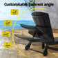 Gardeon Sun Lounge Lounger Table and Chairs Beach Chair HDPE Patio Outdoor Furniture Wheels Black