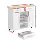Artiss Kitchen Island Trolley Rolling Serving Cart Storage Drawer Cabinet 100cm White