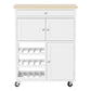 Artiss Kitchen Island Trolley Rolling Serving Cart Storage Cart Drawer Cupboard