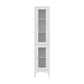 Artiss Bathroom Storage Cabinet 160cm Tall Slim Floor Cupboard Toilet Glass Door White