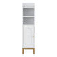 Artiss Bathroom Storage Cabinet Floor Organizer Toilet Corner Adjustable Shelf with Door White