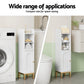 Artiss Bathroom Storage Cabinet Floor Organizer Toilet Corner Adjustable Shelf with Door White