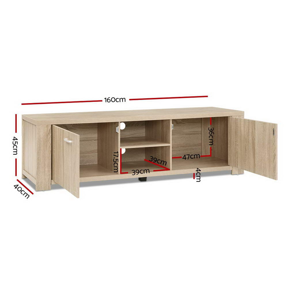 Artiss TV Cabinet Entertainment Unit 160cm Pine Maxi