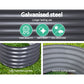 2x Green Fingers Raised Garden Bed 160X80X42cm Oval Planter Box Raised Container Galvanised