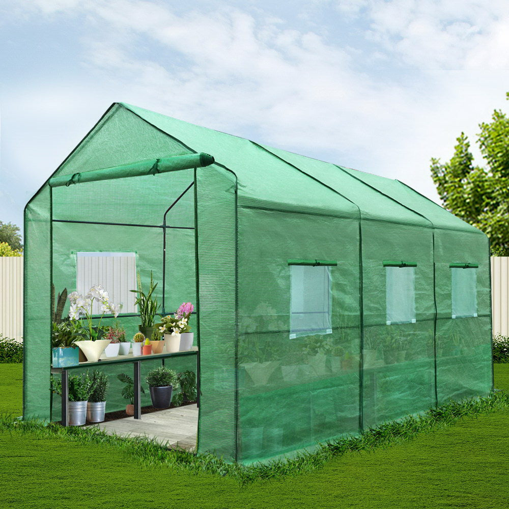 Greenfingers Greenhouse Garden Shed Green House 3.5X2X2M Greenhouses Storage Lawn