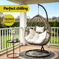 Gardeon Outdoor Hanging Swing Chair - Brown