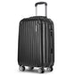 Wanderlite 20" 55cm Luggage Trolley Travel Set Suitcase Carry On Hard Shell Case Sets Lightweight Black