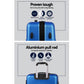 Wanderlite 3pc Luggage Trolley Set Suitcase Travel TSA Carry On Hard Case Lightweight Blue