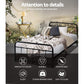 Artiss Bed Frame Metal Bed Frame LEO - King Single(Black)