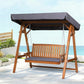 Gardeon Wooden Swing Chair Garden Bench Canopy 3 Seater Outdoor Furniture