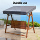 Gardeon Wooden Swing Chair Garden Bench Canopy 3 Seater Outdoor Furniture