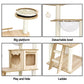 i.Pet Cat Tree Tower Scratching Post Scratcher 174cm Wood Bed Condo House Ladder