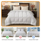 Giselle Bedding Wool Quilt 500GSM Thick Double Winter Doona Baffle Box Construction 100% Wool Filling