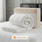 Giselle Bedding Wool Quilt 800GSM Extra Thick Queen Winter Doona Baffle Box Construction 100% Wool Filling