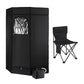 Devanti Portable Steam Sauna Tent 1000W 3L Steamer Pot Full Body Home SPA Timer